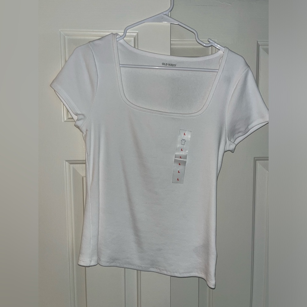 White square neck top from Old Navy